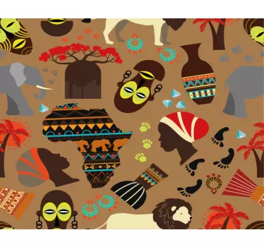 Tappetino mouse con motivi e texture simboli culturali - TenStickers