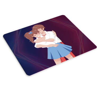 Tappetino mouse anime abbraccio di una coppia carina - TenStickers