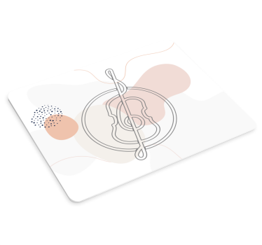Tappetino mouse originale sagoma chitarra minimalista - TenStickers