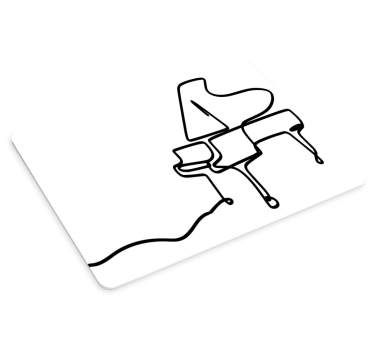 Tappetino mouse originale pianoforte stilizzato - TenStickers