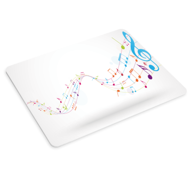 Tappetino mouse originale note musicali colorate - TenStickers