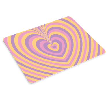 Tappetino mouse con motivi e texture strisce a cuore - TenStickers