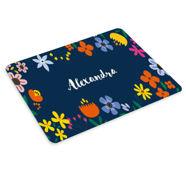 Tappetino mouse personalizzabile decorazione floreale - TenStickers
