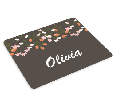 Tappetino mouse personalizzabile design floreale - TenStickers