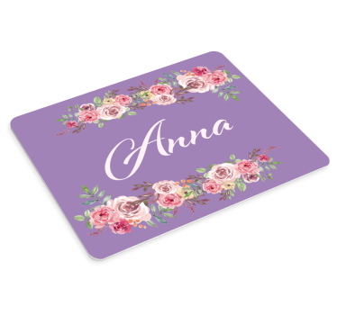 Tappetino mouse personalizzabile con accento floreale - TenStickers