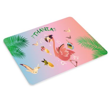 Tappetino mouse personalizzabile fenicottero tropicale - TenStickers