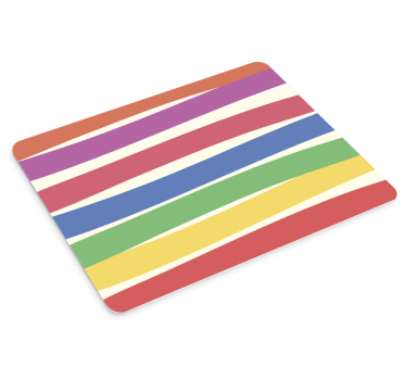 Tappetino mouse con motivi e texture a righe colorate - TenStickers