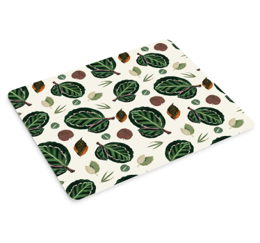 Tappetino mouse con motivi e texture foglie e botaniche - TenStickers