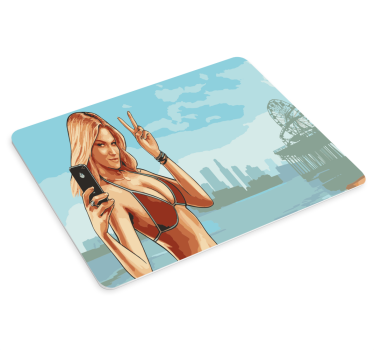 Tappetino mouse gaming gesto di personaggio giocoso - TenStickers