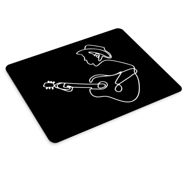 Tappetino mouse originale musicista con chitarra - TenStickers
