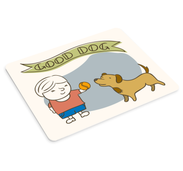 Tappetino mouse personalizzabile bambino felice che gioca - TenStickers