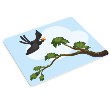 Tappetino mouse originale illustrazione uccello volante - TenStickers