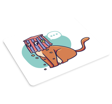 Tappetino mouse originale illustrazione gatta divertente - TenStickers