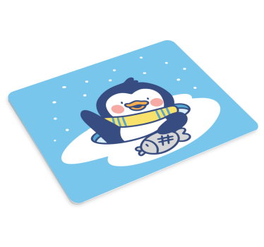 Tappetino mouse anime pinguino con pesce - TenStickers