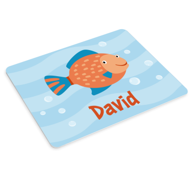Tappetino mouse personalizzabile grafica pesce allegro - TenStickers