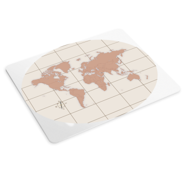 Tappetino mouse mappamondo mappa del mondo elegante - TenStickers
