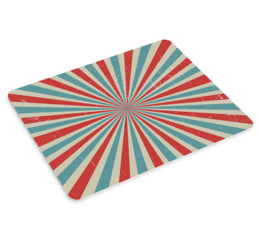 Tappetino mouse con motivi e texture linee radiali retro - TenStickers