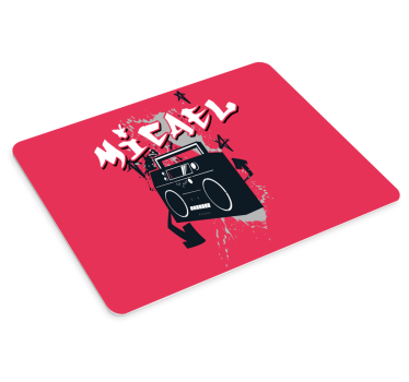 Tappetino mouse gaming grafica retro boombox - TenStickers