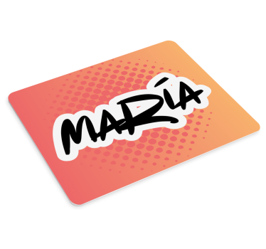 Tappetino mouse personalizzabile design nome bold - TenStickers