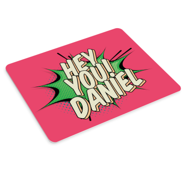 Tappetino mouse personalizzabile messaggio comic bold - TenStickers
