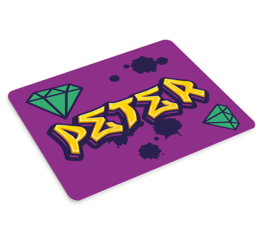 Tappetino mouse personalizzabile arte del nome elegante - TenStickers