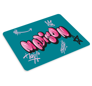 Tappetino mouse personalizzabile arte del nome bold - TenStickers