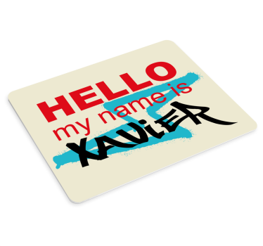 Tappetino mouse personalizzabile ciao introduzione nome - TenStickers