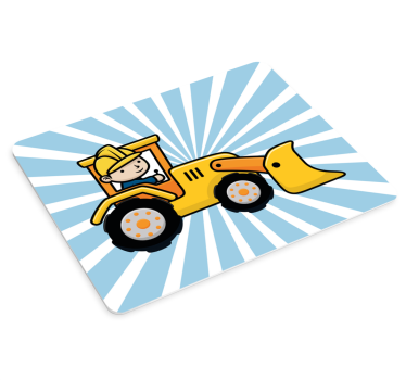 Tappetino mouse originale grafica veicolo da costruzione - TenStickers