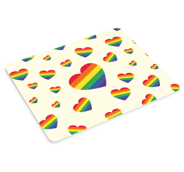 Tappetino mouse con motivi e texture a cuore colorato - TenStickers