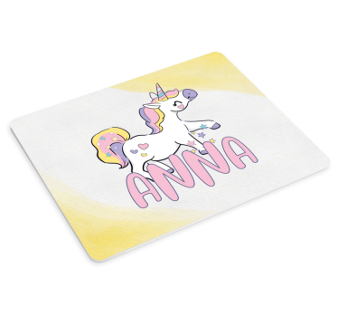 Tappetino mouse personalizzabile tema unicorno - TenStickers