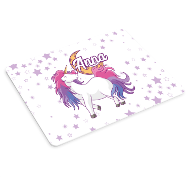 Tappetino mouse personalizzabile design unicorno giocoso - TenStickers