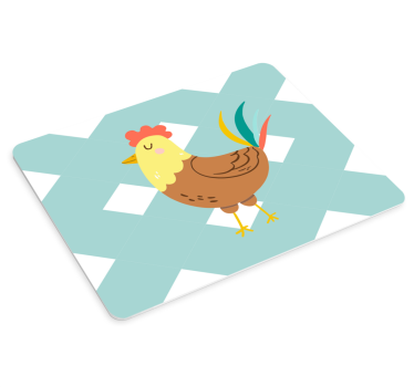 Tappetino mouse originale illustrazione gallina affascinante - TenStickers
