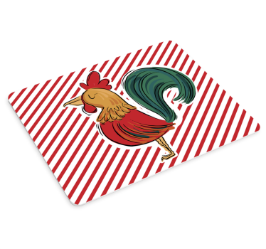 Tappetino mouse originale design gallo colorato - TenStickers