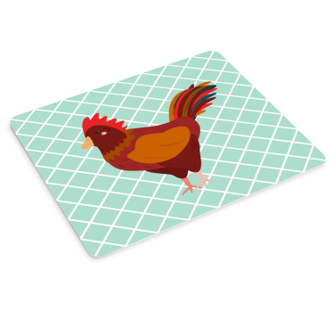 Tappetino mouse originale illustrazione del gallo - TenStickers