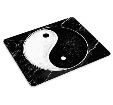 Tappetino mouse personalizzabile simbolo yin yang - TenStickers