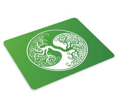 Tappetino mouse originale design albero intrecciato - TenStickers