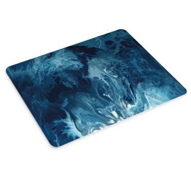 Mouse pad originale Onde acquerello toni blu - TenStickers