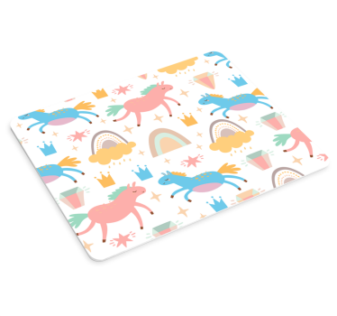 Tappetino mouse anime con motivi di unicorno carini - TenStickers