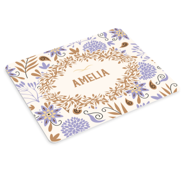 Tappetino mouse personalizzabile con arrangiamento floreale - TenStickers
