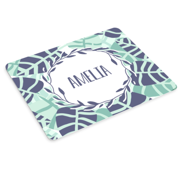Tappetino mouse personalizzabile con motivo floreale - TenStickers