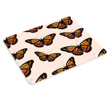 Tappetino mouse con motivi e texture farfalle vivaci - TenStickers