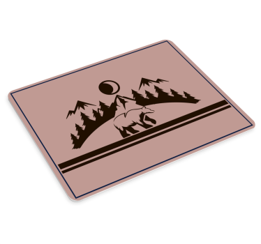 Tappetino mouse originale paesaggio montano - TenStickers