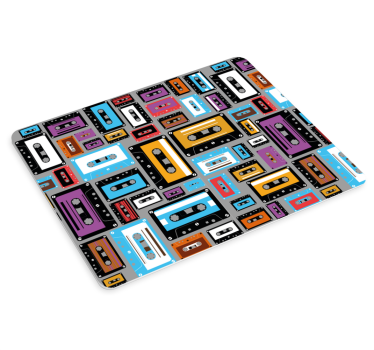 Tappetino mouse con motivi e texture cassette colorate - TenStickers