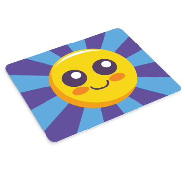 Tappetino mouse anime volto di sole felice - TenStickers