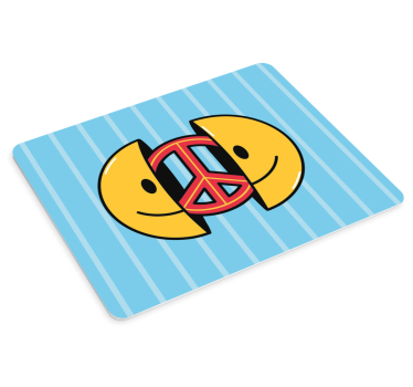 Tappetino mouse originale simbolo di pace felice - TenStickers