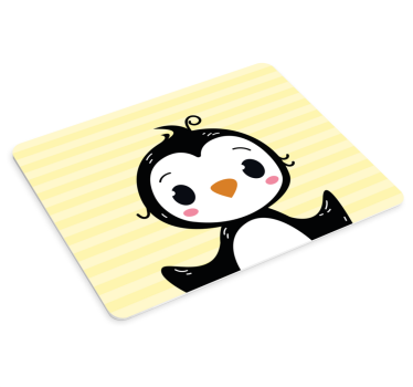 Tappetino mouse anime personaggio pinguino allegro - TenStickers