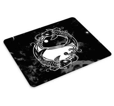 Tappetino mouse originale arte pesci yin yang - TenStickers