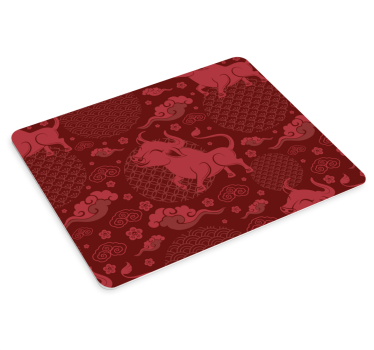 Tappetino mouse con motivi e texture motivo toro giocoso - TenStickers