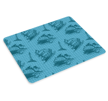 Tappetino mouse mappamondo motivi nautici vintage - TenStickers