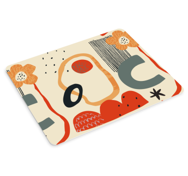 Tappetino mouse con motivi e texture forme colorate vivaci - TenStickers